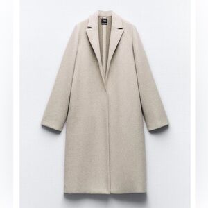 Zara Felt Texture Coat S